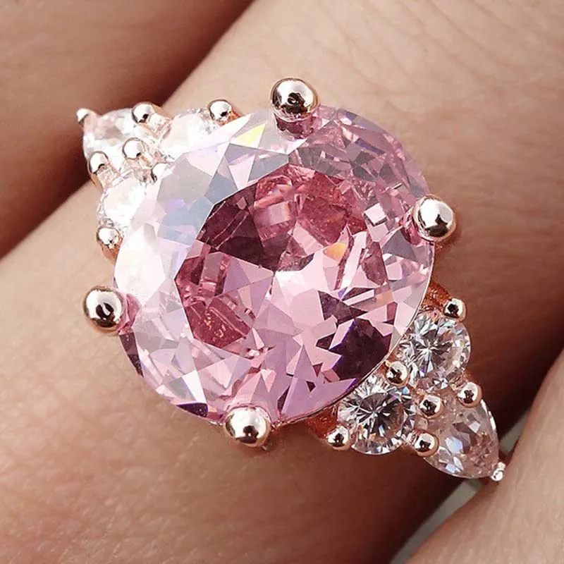 Pink Crystal Cubic Zircon Women Ring Princess Wedding Band Rose Gold Silver Color Female Finger Ring Engagement Party DDR194
Pink Crystal Cubic Zircon Women Ring Princess Wedding Band Rose Gold Silver Color Female Finger Ring Engagement Party DDR194