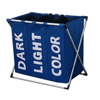 Household Supply Storage Basket Waterproof Laundry Basket 3 Sections Folding Oxford Cloth Laundry Hamper with Aluminum Holder
Household Supply Storage Basket Waterproof Laundry Basket 3 Sections Folding Oxford Cloth Laundry Hamper with Aluminum Holder