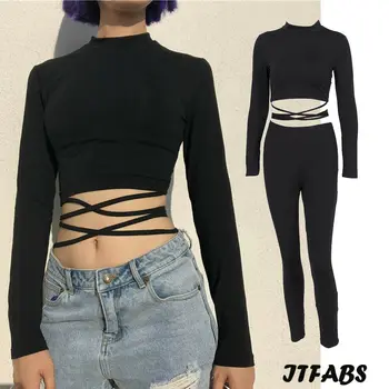 Fashion Women Bodycon Jumpsuit Set Lace Up Crop Top+Long Pants Casual Clubwear Party Trousers
Fashion Women Bodycon Jumpsuit Set Lace Up Crop Top+Long Pants Casual Clubwear Party Trousers