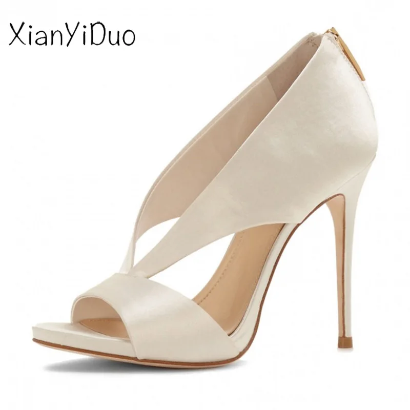 2019 new Summer Women's shoes peep toe super high Heels thin sandals zipper fashion sexy plus Size 34-43 /A254
2019 new Summer Women's shoes peep toe super high Heels thin sandals zipper fashion sexy plus Size 34-43 /A254
