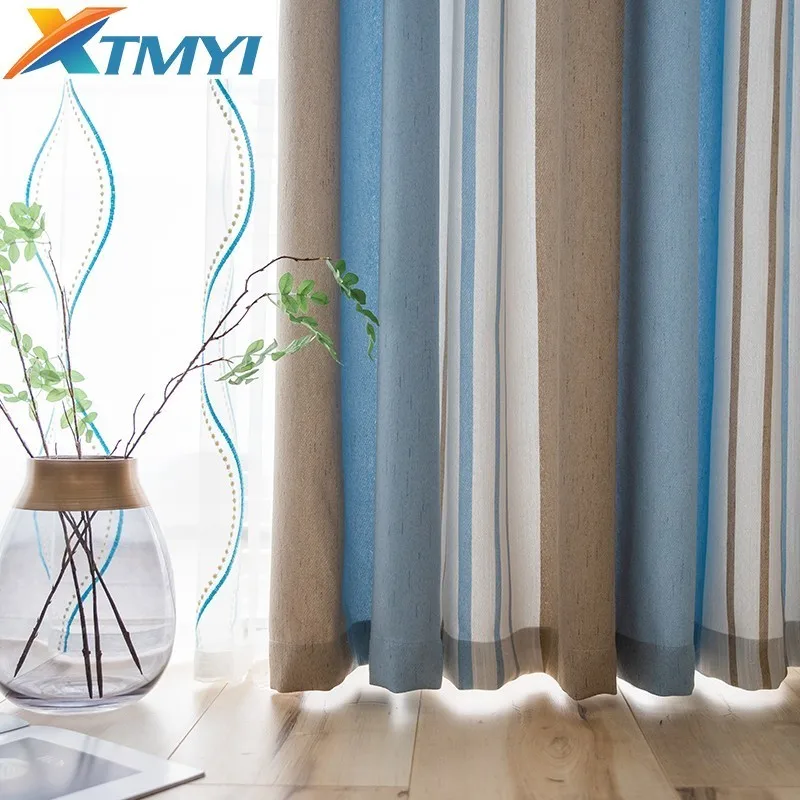 Striped Blackout Faux Cotton Linen Curtains Shading Simple Living Room Bedroom Product Customized Stitching Curtain
Striped Blackout Faux Cotton Linen Curtains Shading Simple Living Room Bedroom Product Customized Stitching Curtain