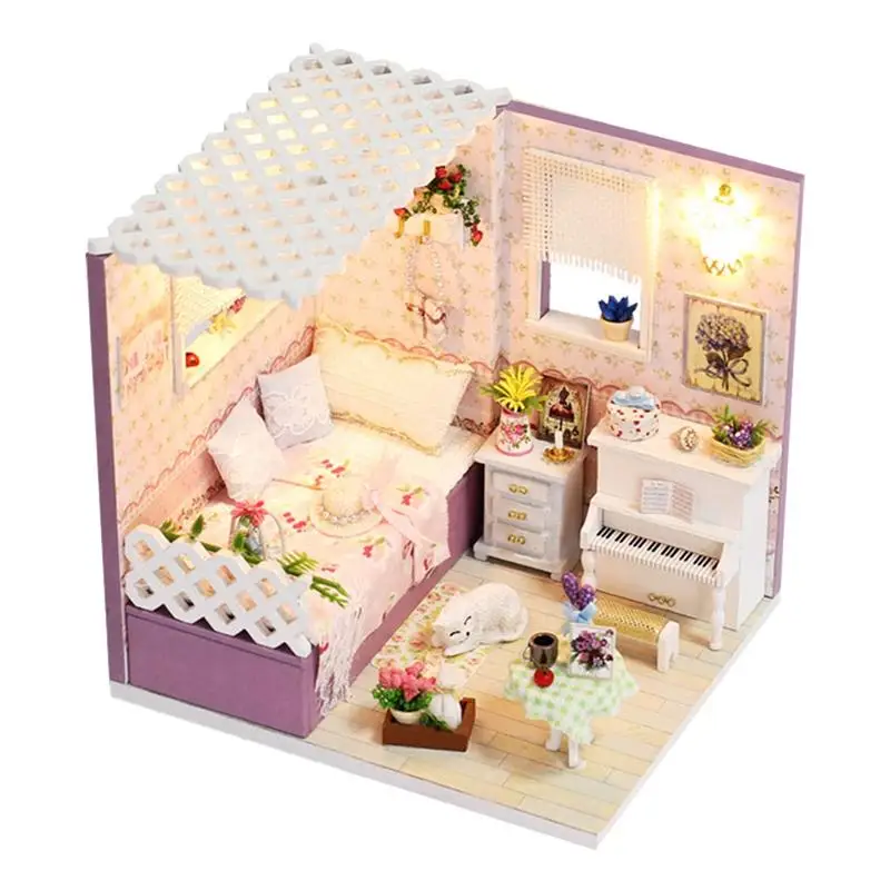 DIY House Kit Miniature Crafting Educational Toy Handmade Model Room Model Wooden House with Furnitures for Toy Kids Gift
DIY House Kit Miniature Crafting Educational Toy Handmade Model Room Model Wooden House with Furnitures for Toy Kids Gift