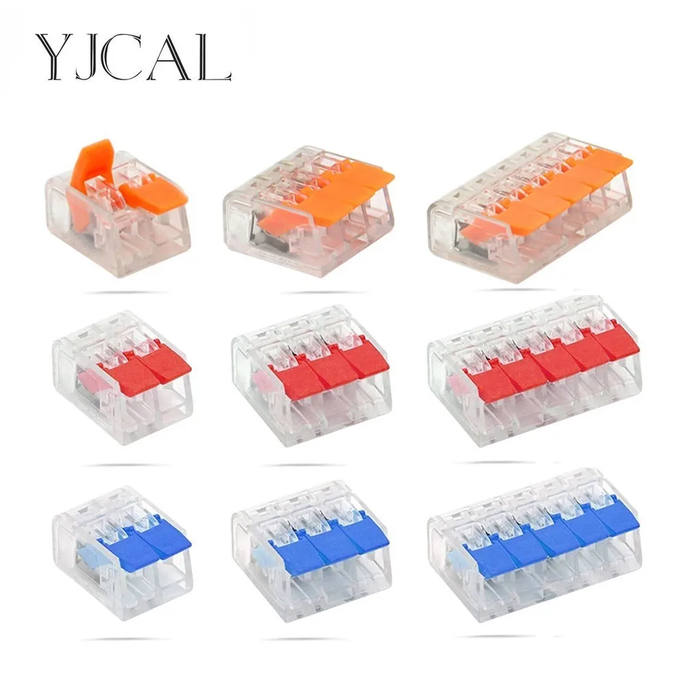 50/100PCS WAGO Type 221 Series Mini Electrical Wiring Terminals Cage Spring Universal Fast Terminal Household Connectors
50/100PCS WAGO Type 221 Series Mini Electrical Wiring Terminals Cage Spring Universal Fast Terminal Household Connectors