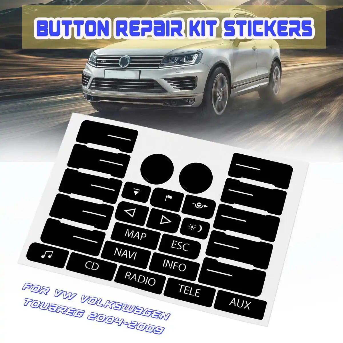 Car Navigation Stereo Radio Switch Button Repair Stickers Decals For VW for Volkswagen Touareg 20042009 Interior Accessories
Car Navigation Stereo Radio Switch Button Repair Stickers Decals For VW for Volkswagen Touareg 20042009 Interior Accessories