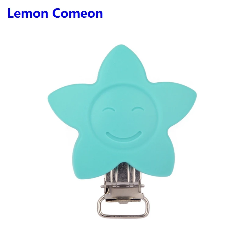 Lemon Comeon 1PC Star Smile Shaped Silicone Baby Pacifier Clip DIY Bead Baby Teether Teat Dummy Holder Metal Clip Clasp Toy Tool
Lemon Comeon 1PC Star Smile Shaped Silicone Baby Pacifier Clip DIY Bead Baby Teether Teat Dummy Holder Metal Clip Clasp Toy Tool