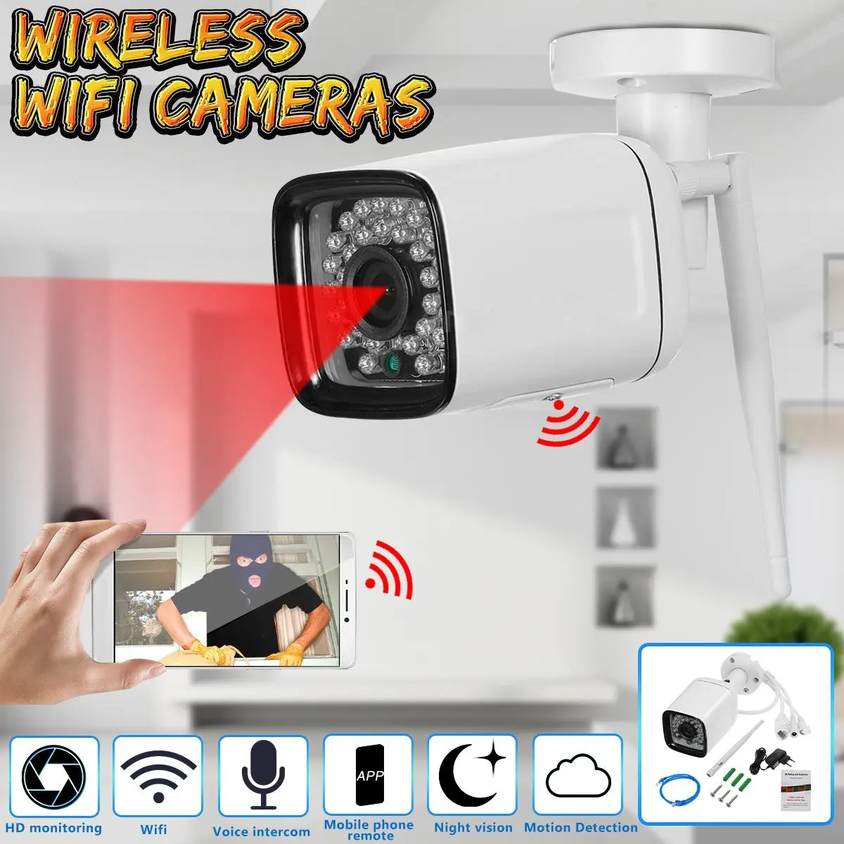 Safurance 1080P IP Camera 2MP Wireless Wi-fi Security Surveillance Waterproof Outdoor Camera IR Night Vision HD Camera
Safurance 1080P IP Camera 2MP Wireless Wi-fi Security Surveillance Waterproof Outdoor Camera IR Night Vision HD Camera