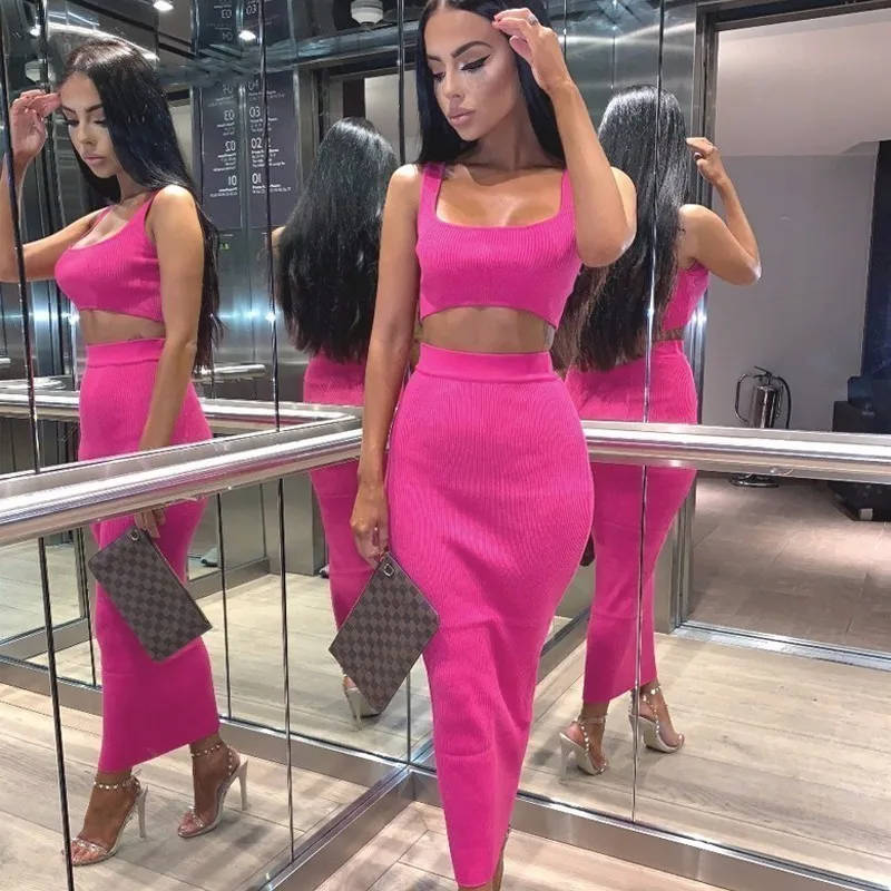 Fuedage 2019 Knitting Two Piece Set Summer Ribbed Crop Top And Skirt Women Set Matching Sweater 2 Piece Set Women Outfits Sets
Fuedage 2019 Knitting Two Piece Set Summer Ribbed Crop Top And Skirt Women Set Matching Sweater 2 Piece Set Women Outfits Sets