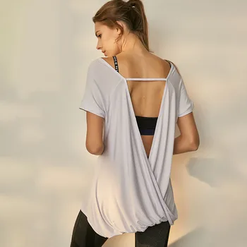 Women's Energy Backless Yoga Shirts Short Sleeve Fitness Gym Top Active Workout Shirt Fit Compression Sports Running T-shirt
Women's Energy Backless Yoga Shirts Short Sleeve Fitness Gym Top Active Workout Shirt Fit Compression Sports Running T-shirt