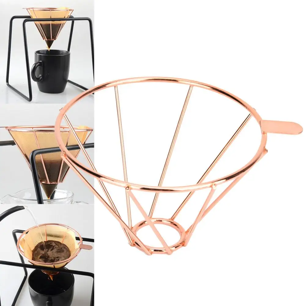Rose Gold Portable Stainless Steel Spiral Wall Coffee Filter Strainer Coffee Dripper Stand Suitable For V60 Filter Paper
Rose Gold Portable Stainless Steel Spiral Wall Coffee Filter Strainer Coffee Dripper Stand Suitable For V60 Filter Paper