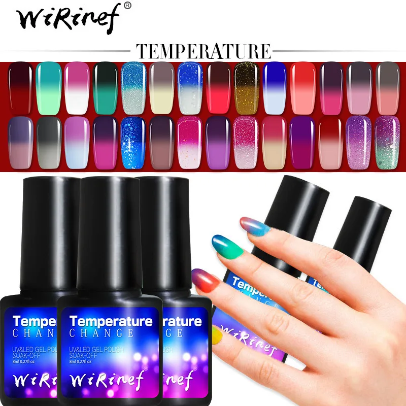 WiRinef Thermal 27 Colors Temperature Color Changing Varnish Nail Art Soak Off UV Painting Glue
WiRinef Thermal 27 Colors Temperature Color Changing Varnish Nail Art Soak Off UV Painting Glue