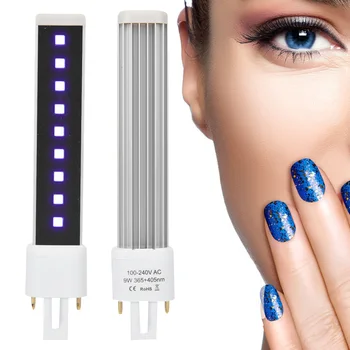 365+405nm Double Light Source 9W Nail Gel Curing Dryer Light Tube Replacement Lamp Bulb for professional salon and home use
365+405nm Double Light Source 9W Nail Gel Curing Dryer Light Tube Replacement Lamp Bulb for professional salon and home use