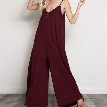 Women Spaghetti Strap Sleeveless Summer Jumpsuits Sexy V Neck Casual Jumpsuits Loose Plus Size Wide Leg Long Rompers
Women Spaghetti Strap Sleeveless Summer Jumpsuits Sexy V Neck Casual Jumpsuits Loose Plus Size Wide Leg Long Rompers