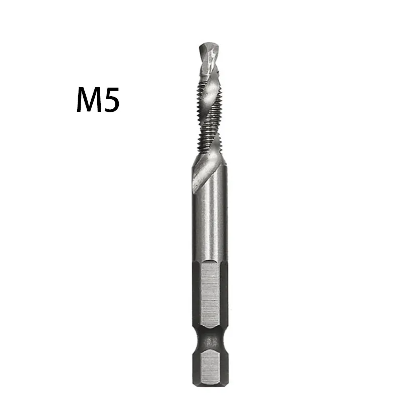 M5 Multipurpose Hex Shank High Speed Steel Compound Thread Taps Drill Bit Tool |