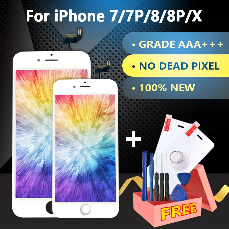 LCD Screen For iPhone 7 Display Screen for iPhone 7/7P/8/8P/X Touch Screen Assembly with 3D Touch Screen Digitizer Free Ship
LCD Screen For iPhone 7 Display Screen for iPhone 7/7P/8/8P/X Touch Screen Assembly with 3D Touch Screen Digitizer Free Ship