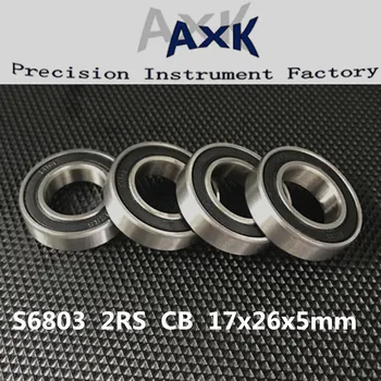 Free Shipping 2pcs Rubber Sealed 440 Stainless Steel Hybrid Ceramic Ball Bearings S6803 6803 2rs Cb 17*26*5mm Si3n4 Bike Part
Free Shipping 2pcs Rubber Sealed 440 Stainless Steel Hybrid Ceramic Ball Bearings S6803 6803 2rs Cb 17*26*5mm Si3n4 Bike Part