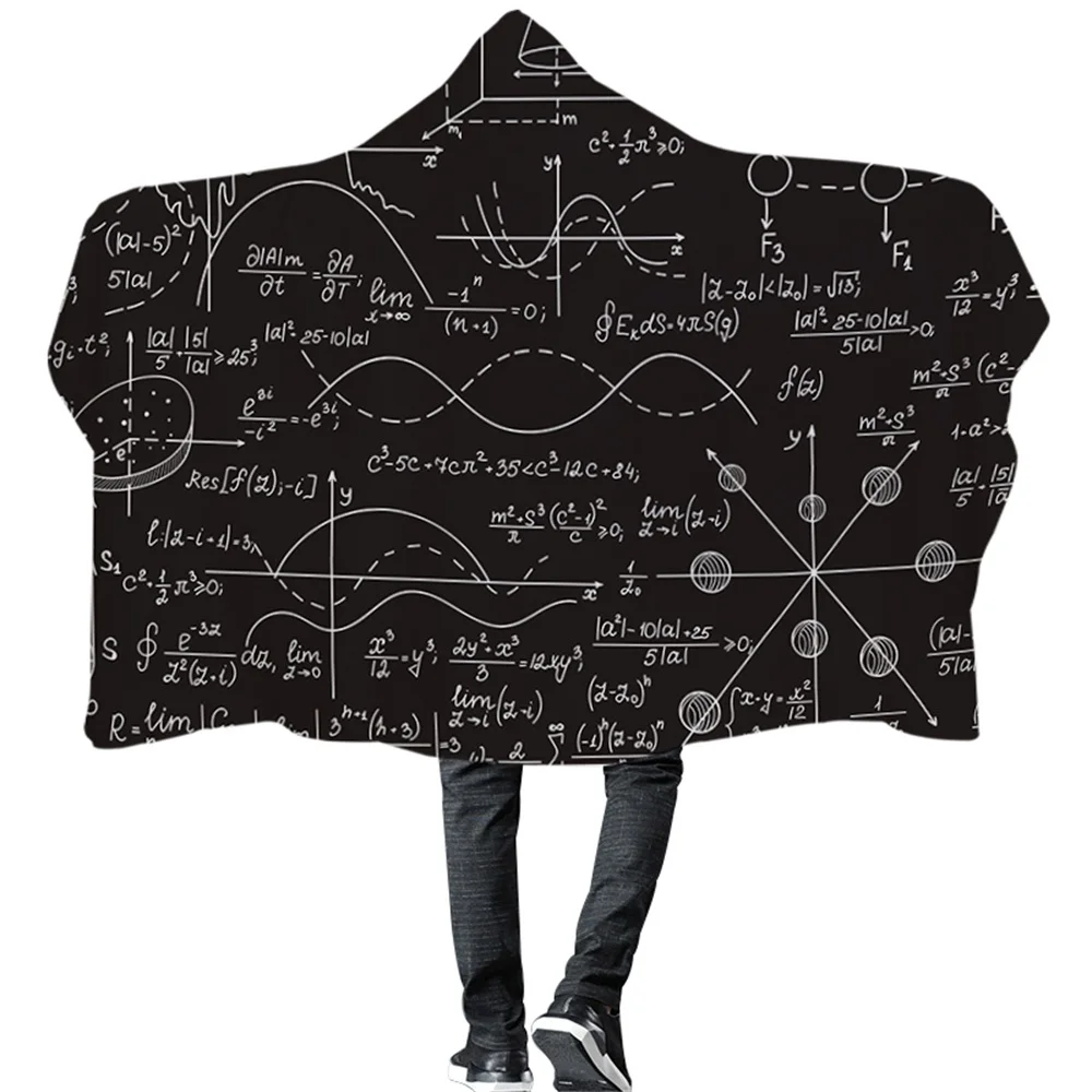 Super Soft Premium Fleece Wearable Hooded Blanket Math Mathematic Formula Hooded Throw Wrap for Adults Children
Super Soft Premium Fleece Wearable Hooded Blanket Math Mathematic Formula Hooded Throw Wrap for Adults Children