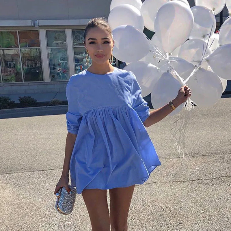 New Casual Sweet Summer Women Long Sleeve Shirt Elegant Party Blue Women Blouse Tops
New Casual Sweet Summer Women Long Sleeve Shirt Elegant Party Blue Women Blouse Tops