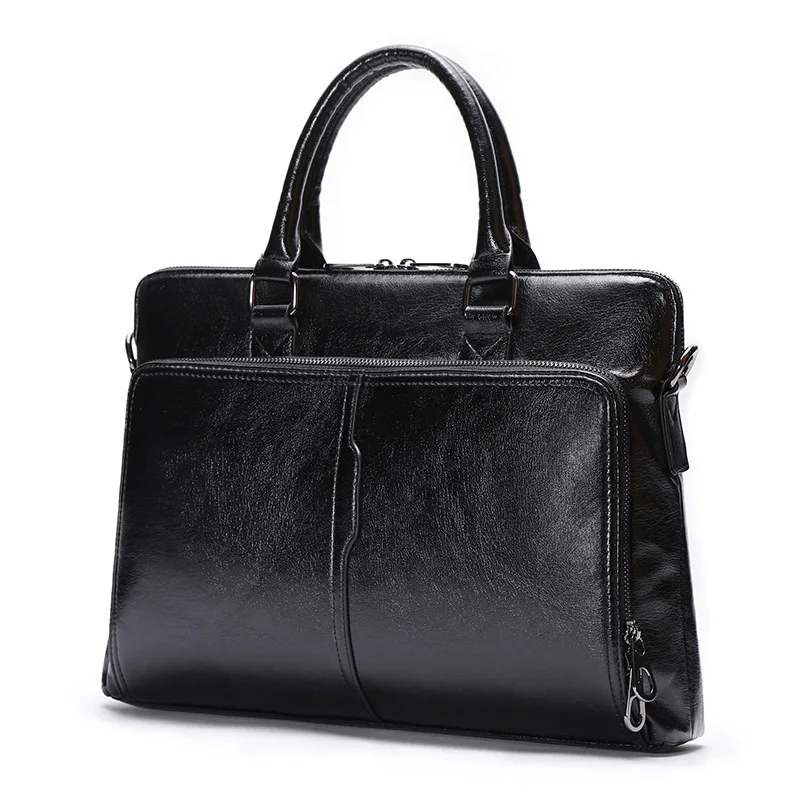 Concise Man Briefcase Handbag Genuine Cowhide Leather Husband Business Affairs Men Tote Black Men's Shoulder Laptop Crossbody
Concise Man Briefcase Handbag Genuine Cowhide Leather Husband Business Affairs Men Tote Black Men's Shoulder Laptop Crossbody