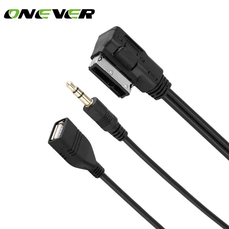 

Car Music AMI MMI Interface 3.5mm jack Male Aux In Cable Adapter USB Cable for VW Audi Q5 Q7 A3 A4L A5 A1 1.5m / 5ft