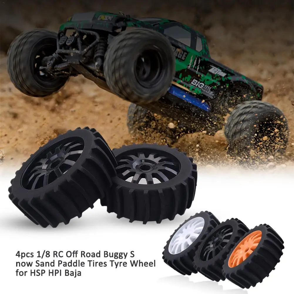 4pcs 1/8 RC Off Road Buggy Snow Sand Paddle Tires Tyre Wheel For HSP HPI Baja
4pcs 1/8 RC Off Road Buggy Snow Sand Paddle Tires Tyre Wheel For HSP HPI Baja
