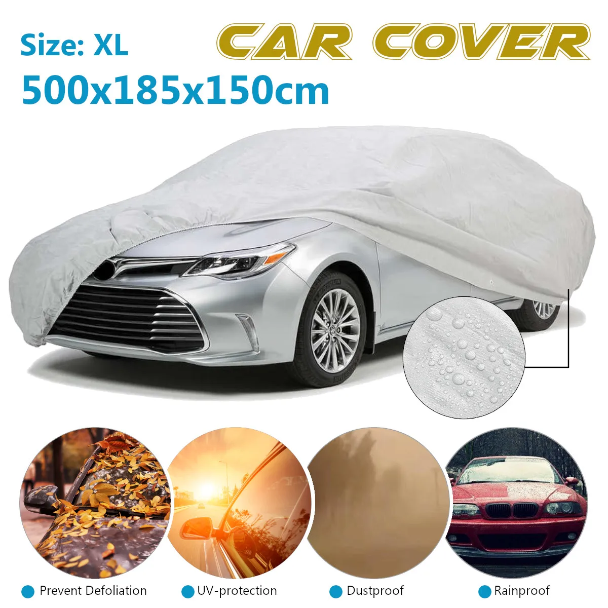 Full Car Cover S/L/XL Full Car Covers Snow Ice Resistant Protection Rain Waterproof Dustproof Outdoor Protector
Full Car Cover S/L/XL Full Car Covers Snow Ice Resistant Protection Rain Waterproof Dustproof Outdoor Protector