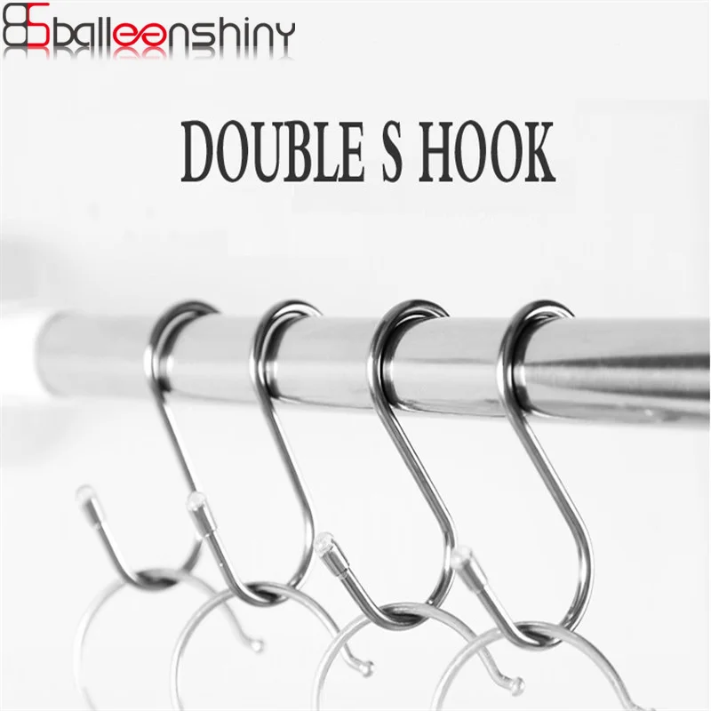 Stainless Steel Double S Shape Hook Storage Hooks Clothes Hanger Hanging Organizer Kitchen Bathroom Accessories
Stainless Steel Double S Shape Hook Storage Hooks Clothes Hanger Hanging Organizer Kitchen Bathroom Accessories