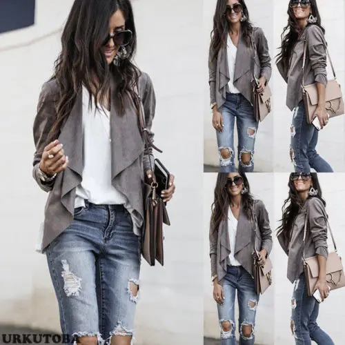 Women Cardigan Loose Waterfall Long Sleeve Suede Cardigan Outwear Jacket Thin Slim Coat Spring Autumn
Women Cardigan Loose Waterfall Long Sleeve Suede Cardigan Outwear Jacket Thin Slim Coat Spring Autumn