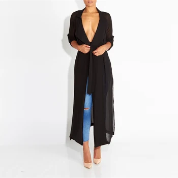 New Arrival Womens Spring Summer Half Sleeve Trench Coat Notch Neck Chiffon Long Casual Outwear
New Arrival Womens Spring Summer Half Sleeve Trench Coat Notch Neck Chiffon Long Casual Outwear