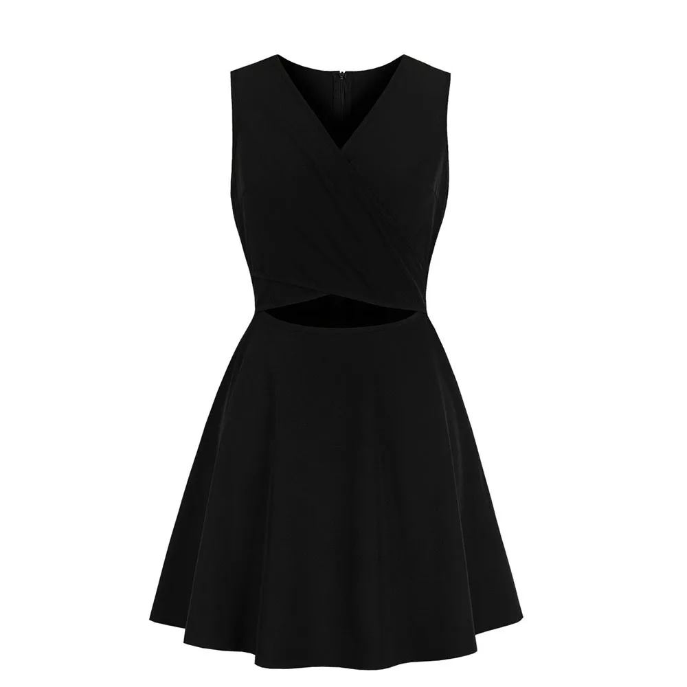 Women Sexy Dresses Elegant Black Vintage A Line Lace Up Slim Hollow Female Fashion Solid Party Club Goth Retro Swing Chic Dress
Women Sexy Dresses Elegant Black Vintage A Line Lace Up Slim Hollow Female Fashion Solid Party Club Goth Retro Swing Chic Dress