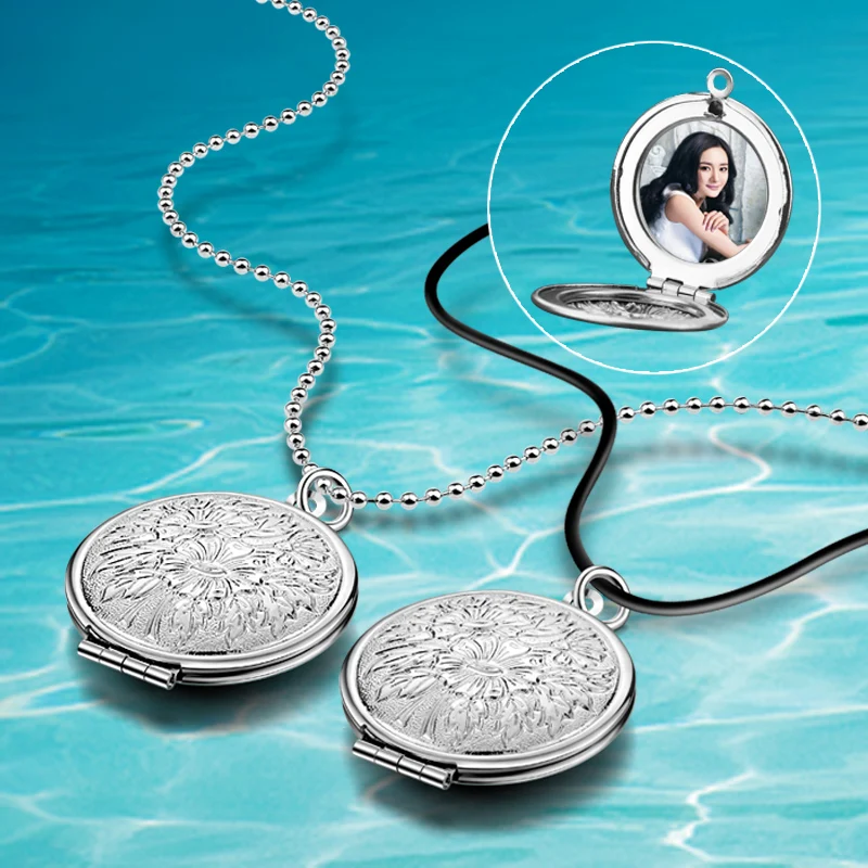 925 sterling silver necklaces for women ,Photo box pendants necklace Sweater long chain Carving decorative pattern jewelry
925 sterling silver necklaces for women ,Photo box pendants necklace Sweater long chain Carving decorative pattern jewelry