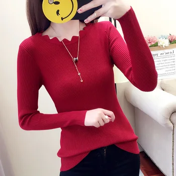 Women Jumper Streetwear Pullovers Clothes Solid Color Thin Slim Sweaters Elastic Tops Female O Neck Ruffles Edge Knitted Autumn
Women Jumper Streetwear Pullovers Clothes Solid Color Thin Slim Sweaters Elastic Tops Female O Neck Ruffles Edge Knitted Autumn