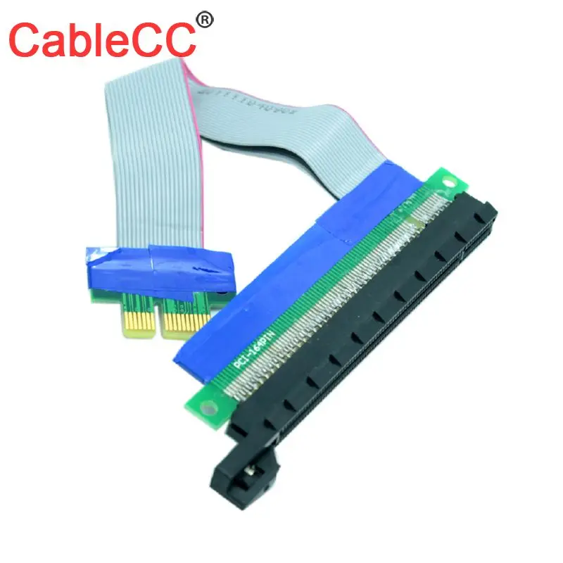 

CY Cable 1Pcs/Lot 20cm PCI-E Riser 1X to 16X Extension Cable PCI Express Flexible Riser Card Adapter Converter Extend Cables