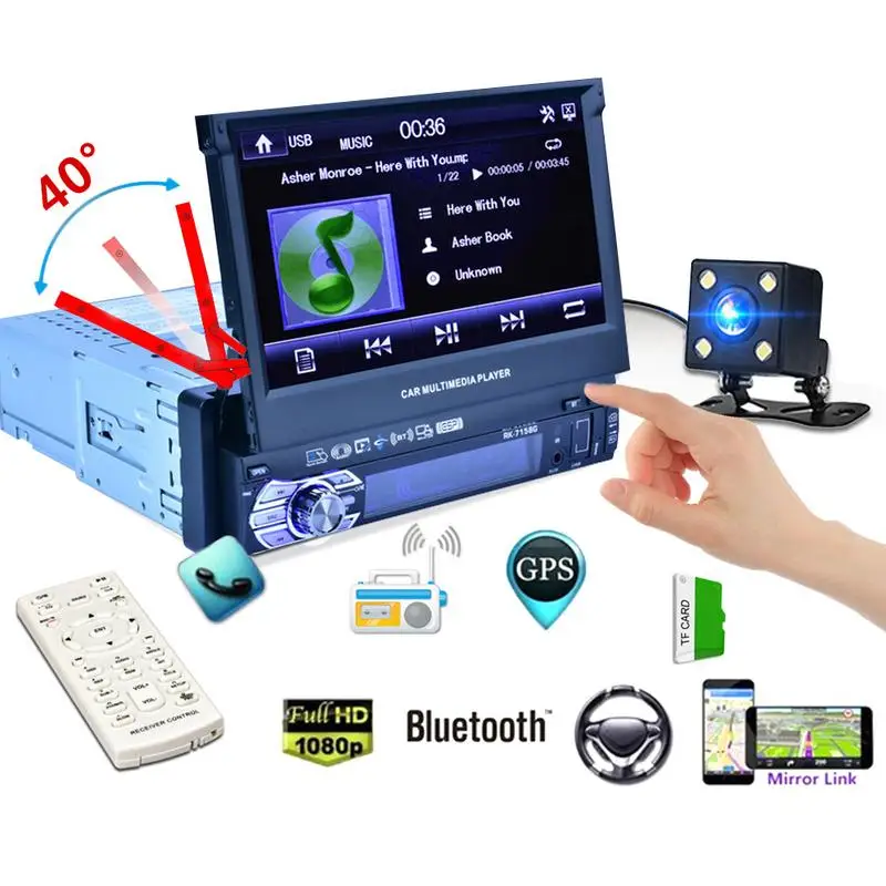 New Arrival Car Radio Multimedia Player Vehicle-Mounted Full Auto Retractable Screen MP5 MP4 MP3 Colorful Light GPS No Android 
New Arrival Car Radio Multimedia Player Vehicle-Mounted Full Auto Retractable Screen MP5 MP4 MP3 Colorful Light GPS No Android