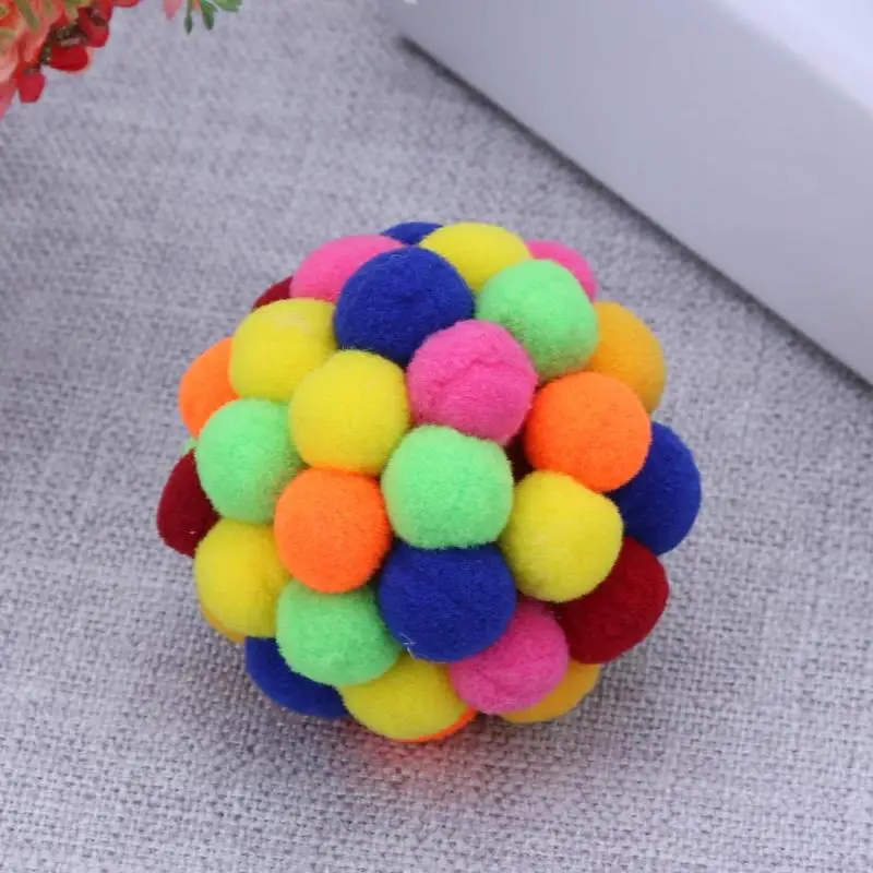 Pet Cat Toy Colorful Lovely Handmade Bell Bouncy Ball Built-In Catnip Pet Kitten Interactive Catch Toy for Fun and Entertainment
Pet Cat Toy Colorful Lovely Handmade Bell Bouncy Ball Built-In Catnip Pet Kitten Interactive Catch Toy for Fun and Entertainment