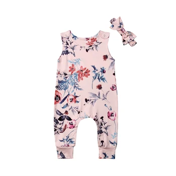 Infant Baby Girl Floral Jumpsuit One Piece Summer Sleeveless Flower Print Romper Headbands Outfits Clothes Baby Girls 0-24 M
Infant Baby Girl Floral Jumpsuit One Piece Summer Sleeveless Flower Print Romper Headbands Outfits Clothes Baby Girls 0-24 M