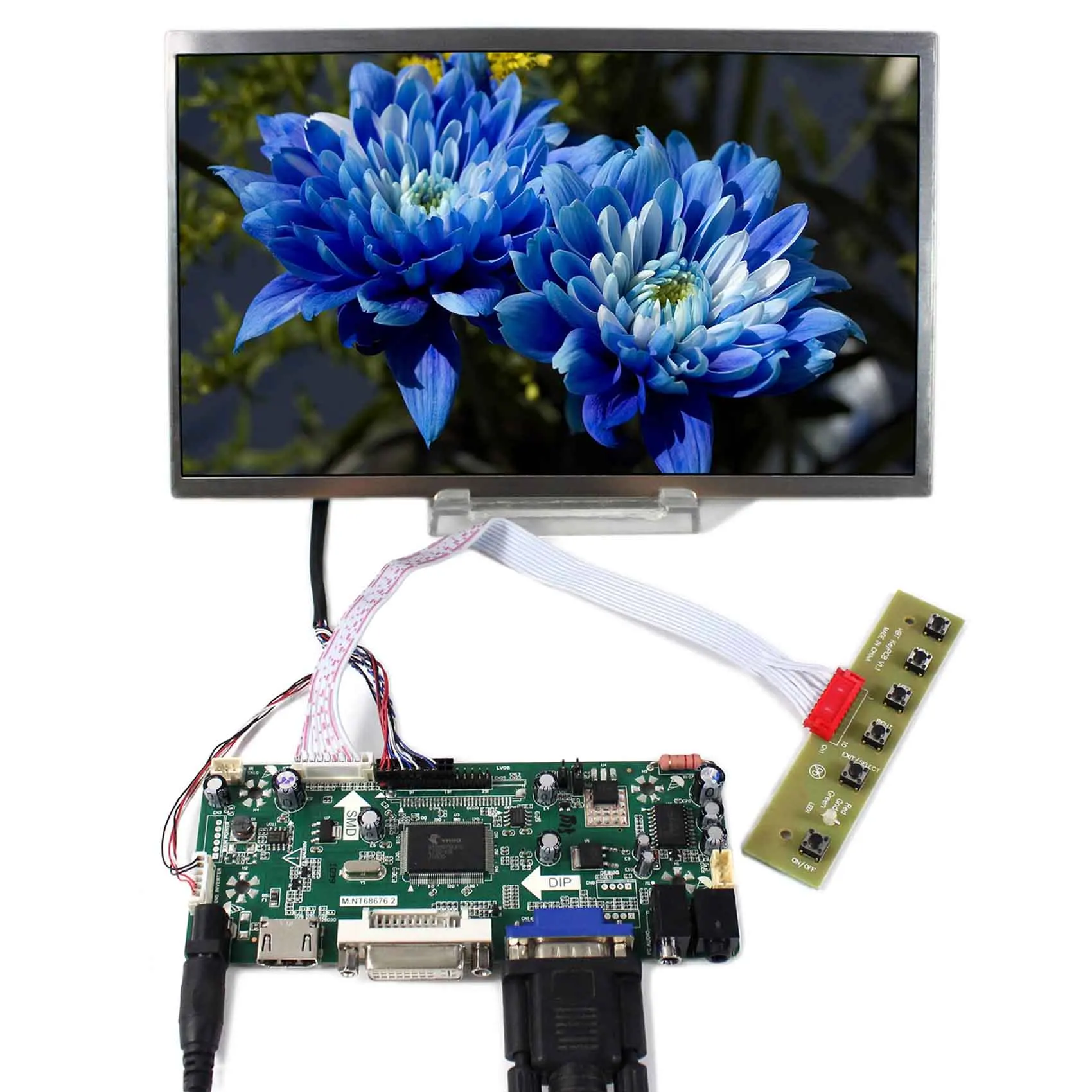 10.1 inch 1024X600 LCD Display 10.1" LCD Screen N101L6 or LP101WSA work with HD MI DVI VGA LCD Board
10.1 inch 1024X600 LCD Display 10.1" LCD Screen N101L6 or LP101WSA work with HD MI DVI VGA LCD Board