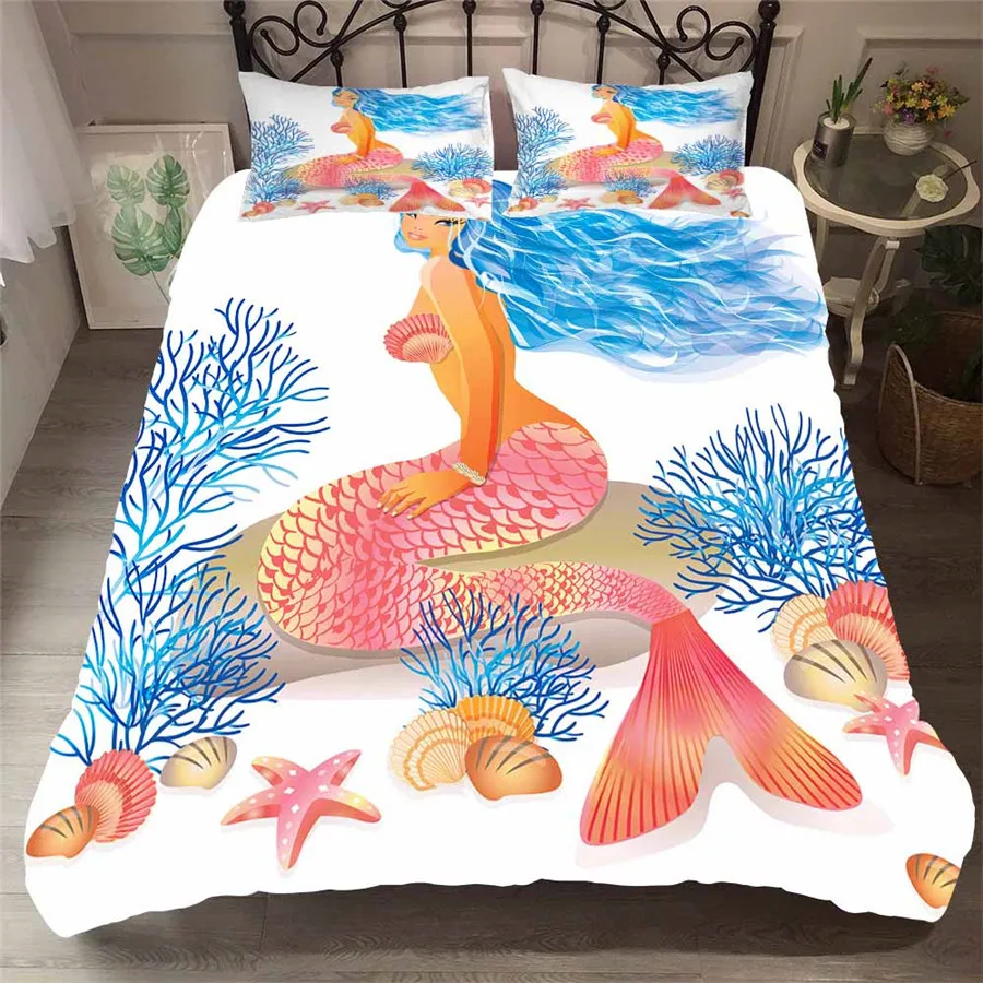 Bedding Set 3D Printed Duvet Cover Bed Set Sea Mermaid Home Textiles for Adults Lifelike Bedclothes with Pillowcase #MRY26
Bedding Set 3D Printed Duvet Cover Bed Set Sea Mermaid Home Textiles for Adults Lifelike Bedclothes with Pillowcase #MRY26