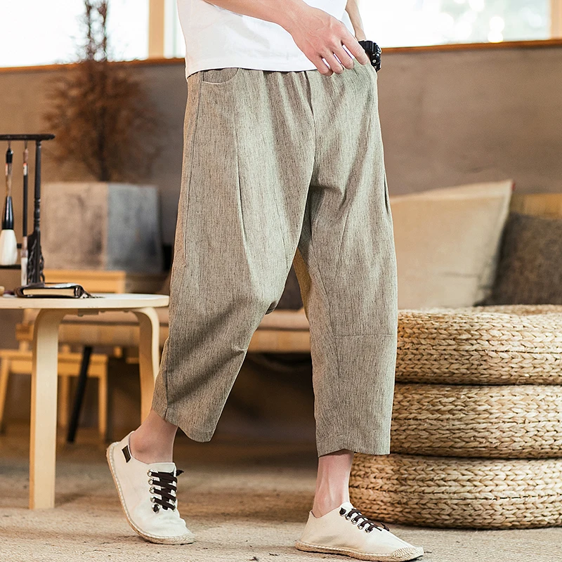 Spring new linen men's pants thin section loose Chinese style nine pants cotton wide leg harem lantern Hot Sale Free shipping
Spring new linen men's pants thin section loose Chinese style nine pants cotton wide leg harem lantern Hot Sale Free shipping