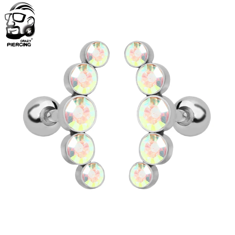1pc Multi-colors 5 CZs Ear Tragus Cartilage 16G Steel Bar Ear Piercing Rook Helix Piercing Oreja Women Men Body Jewelry Earrings
1pc Multi-colors 5 CZs Ear Tragus Cartilage 16G Steel Bar Ear Piercing Rook Helix Piercing Oreja Women Men Body Jewelry Earrings