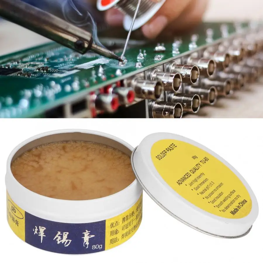 80g Soldering Paste Environmental Soldering Paste Flux Welding Soldering Gel Tool For Metalworking Cell Phone PCB PGA BGA
80g Soldering Paste Environmental Soldering Paste Flux Welding Soldering Gel Tool For Metalworking Cell Phone PCB PGA BGA