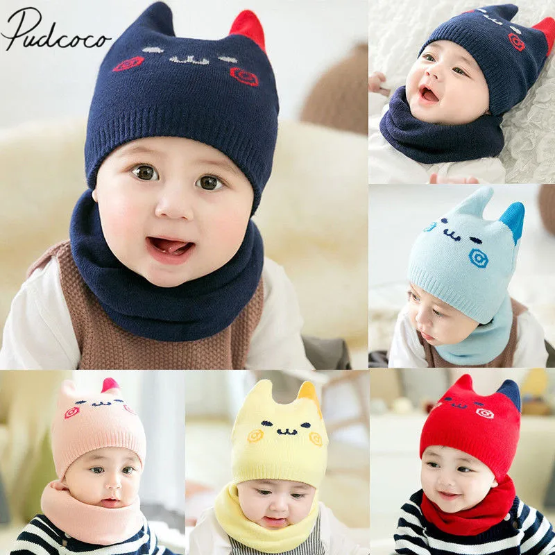 2018 Brand New Toddler Kids Baby Girls Boys Winter Warm Beanie Hat Hoody Scarf Ear flap Knitted Cap 2PCS Sets Baby Gift 3M-2T
2018 Brand New Toddler Kids Baby Girls Boys Winter Warm Beanie Hat Hoody Scarf Ear flap Knitted Cap 2PCS Sets Baby Gift 3M-2T