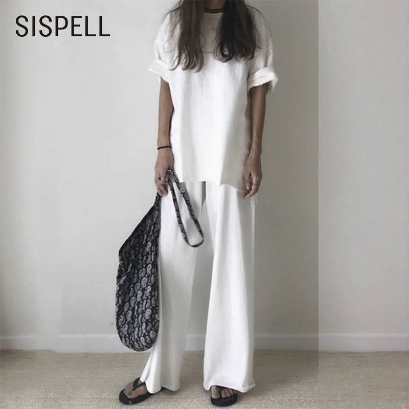 SISPELL 2019 Summer Two Piece Set Women Long Sleeve Hem Asymmetry Split Tassel With Elastic Waist Wide Leg Pants Clothes Fashion
SISPELL 2019 Summer Two Piece Set Women Long Sleeve Hem Asymmetry Split Tassel With Elastic Waist Wide Leg Pants Clothes Fashion