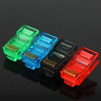 OULLX 50PCS/Lot RJ45 Ethernet Cables Module Plug Network Connector RJ-45 Crystal Heads Cat5 Color Cat5e Gold Plated Cable
OULLX 50PCS/Lot RJ45 Ethernet Cables Module Plug Network Connector RJ-45 Crystal Heads Cat5 Color Cat5e Gold Plated Cable