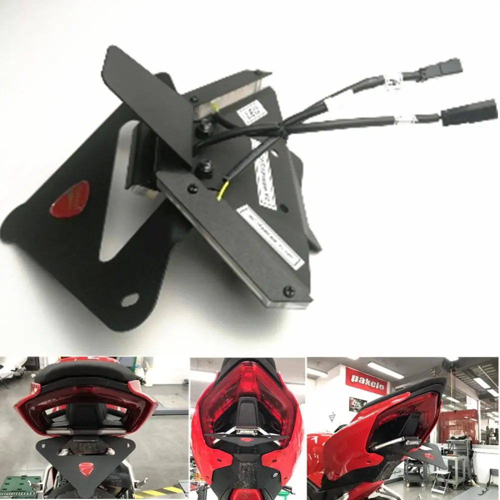 Rear License Holder Support w/ LED License Plate Light Tail Turn Signal Lamp for Ducati Panigale V4 2018 2019 Sport Bike
Rear License Holder Support w/ LED License Plate Light Tail Turn Signal Lamp for Ducati Panigale V4 2018 2019 Sport Bike