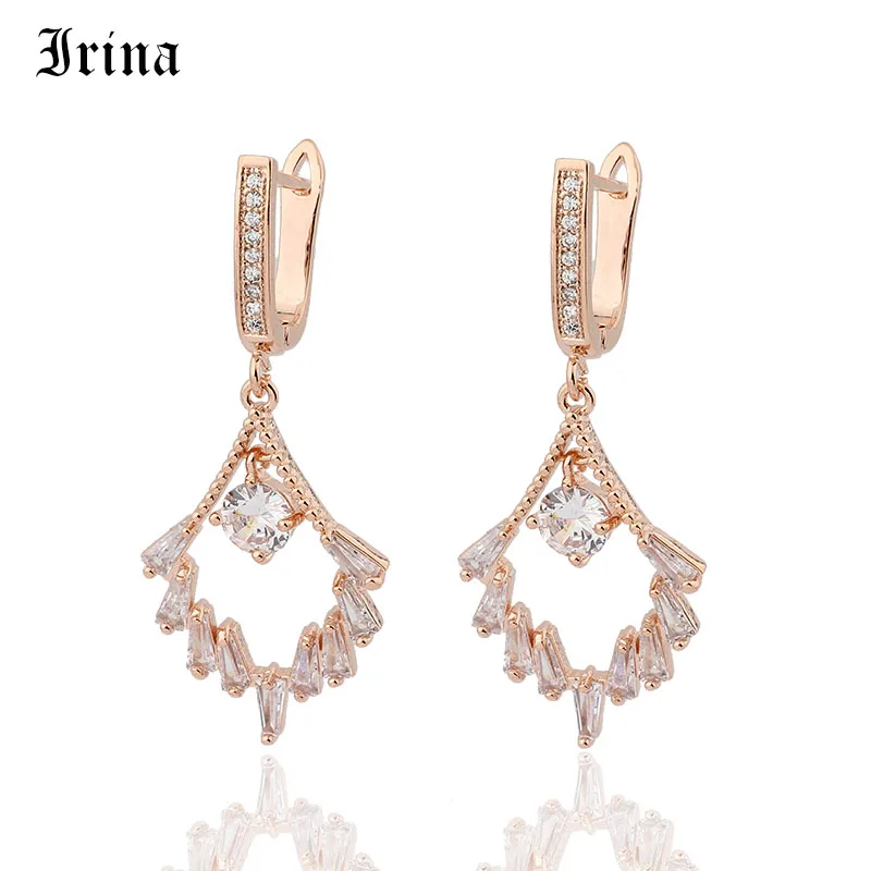 Irina Retro 585 Rose Gold Color AAA Cubic zirconial Full Paved Oversize Drop Earrings Fashion Party Gift for Women
Irina Retro 585 Rose Gold Color AAA Cubic zirconial Full Paved Oversize Drop Earrings Fashion Party Gift for Women