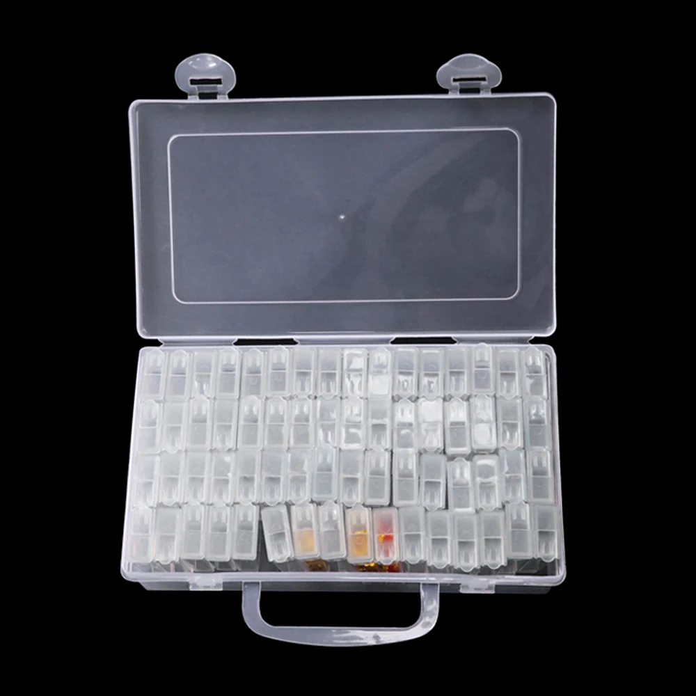 64 Slots Clear Jewelry Storage Boxes Diamond Organizing Boxes Transparent Plastic Jewelry Drill Acrylic Storage Box Display Case
64 Slots Clear Jewelry Storage Boxes Diamond Organizing Boxes Transparent Plastic Jewelry Drill Acrylic Storage Box Display Case