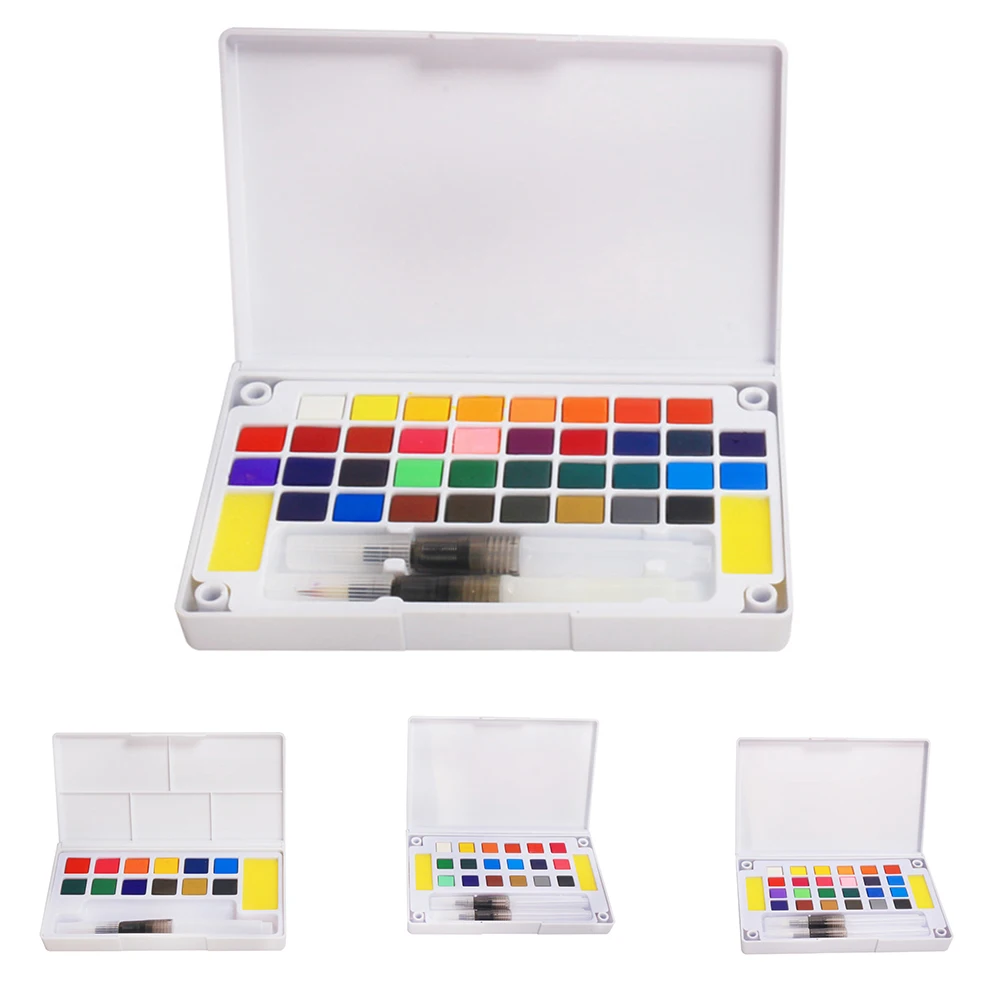 12/18/24/36 Colors Pigment Paint Palette With Brush Set KIt Bright Color Detachable Watercolor Paint Box Compressed Solid #20
12/18/24/36 Colors Pigment Paint Palette With Brush Set KIt Bright Color Detachable Watercolor Paint Box Compressed Solid #20
