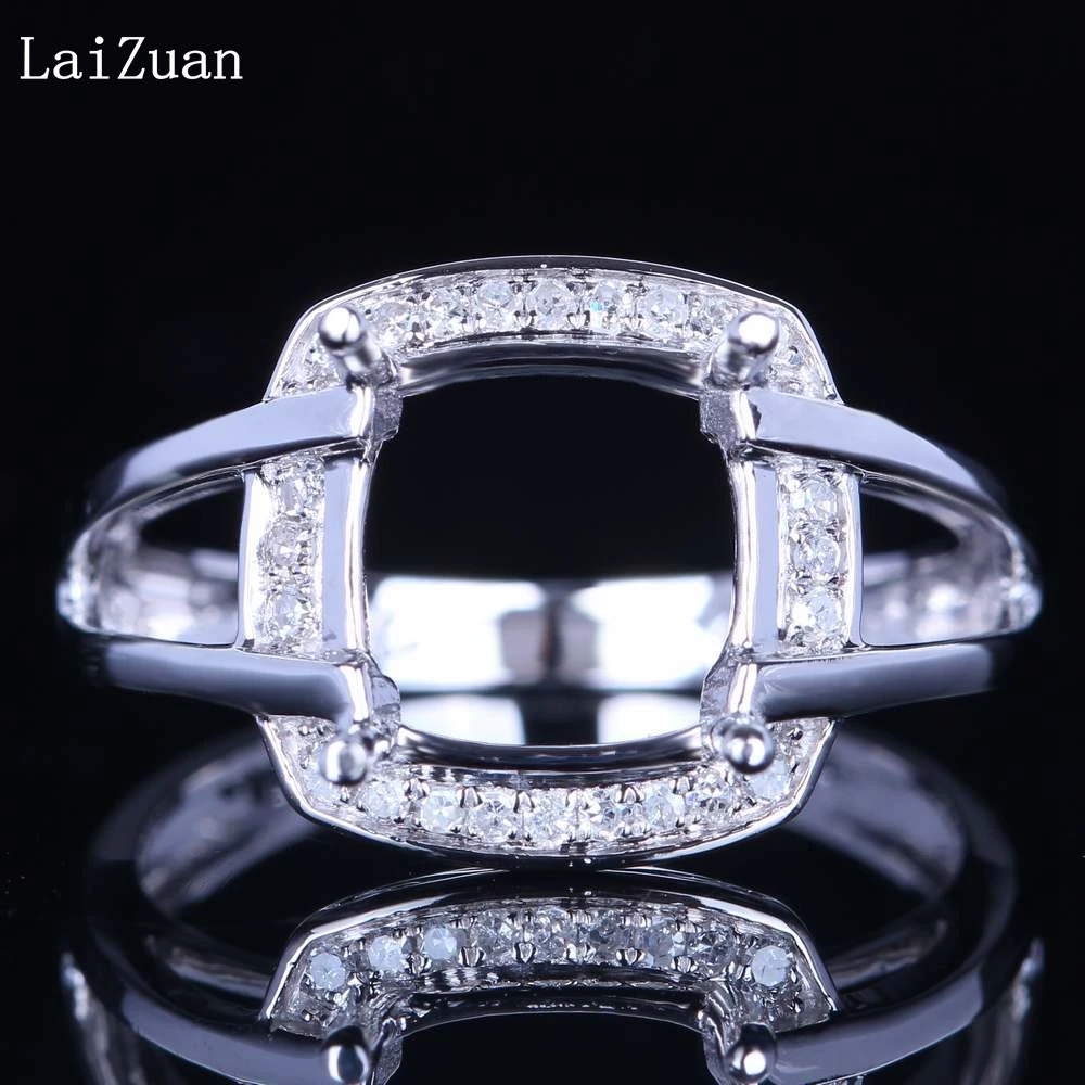 LaiZuan 9x9mm Cushion 925 Sterling Silver 100% Genuine Natural Diamonds Engagement Wedding Semi Mount Ring Setting Women Jewelry
LaiZuan 9x9mm Cushion 925 Sterling Silver 100% Genuine Natural Diamonds Engagement Wedding Semi Mount Ring Setting Women Jewelry
