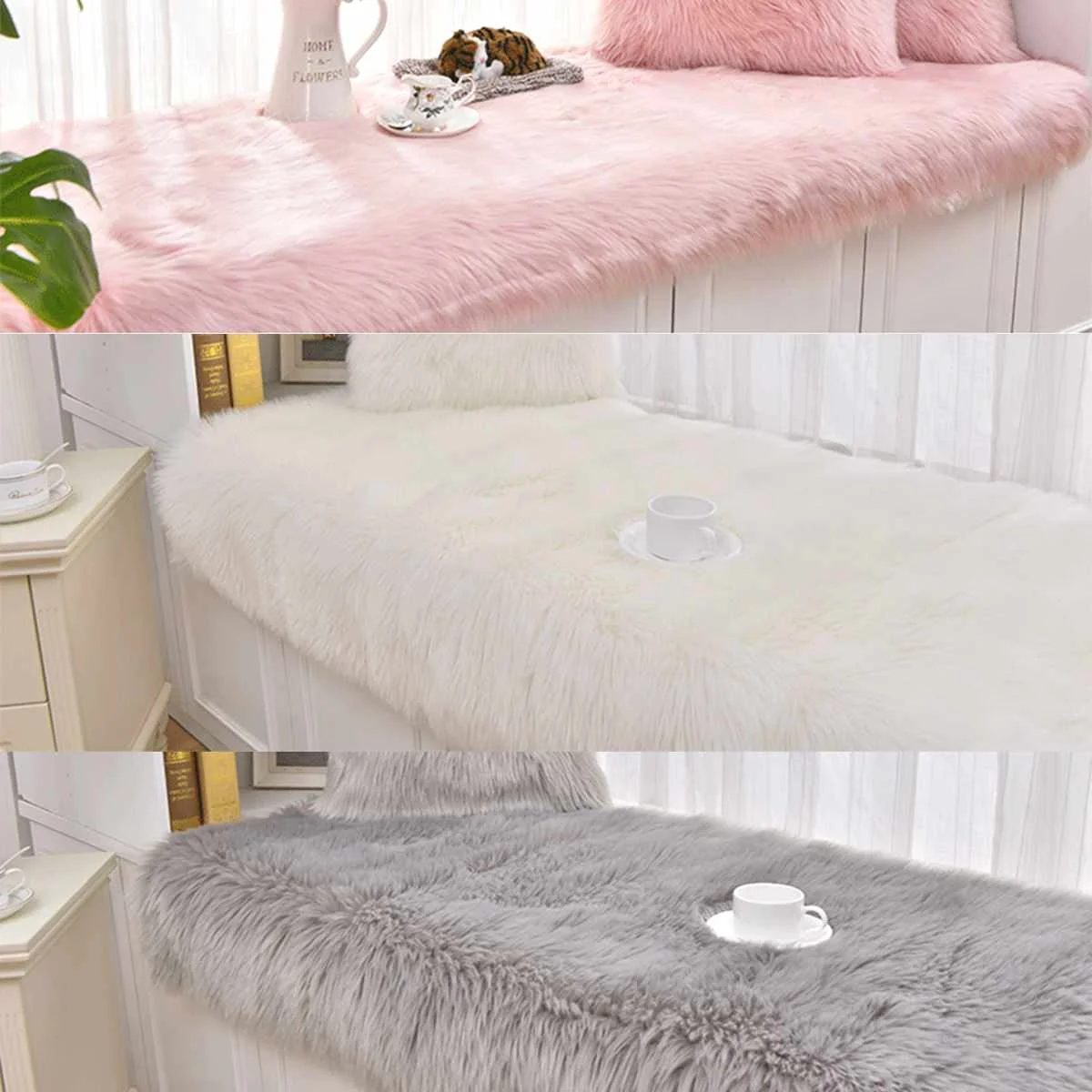 90/120/150cm Soft Artificial Wool Rug Chair Sofa Cover Cushion Warm Hairy Carpet Seat Rug Floor Bedroom Mat Fluffy Area Rugs
90/120/150cm Soft Artificial Wool Rug Chair Sofa Cover Cushion Warm Hairy Carpet Seat Rug Floor Bedroom Mat Fluffy Area Rugs