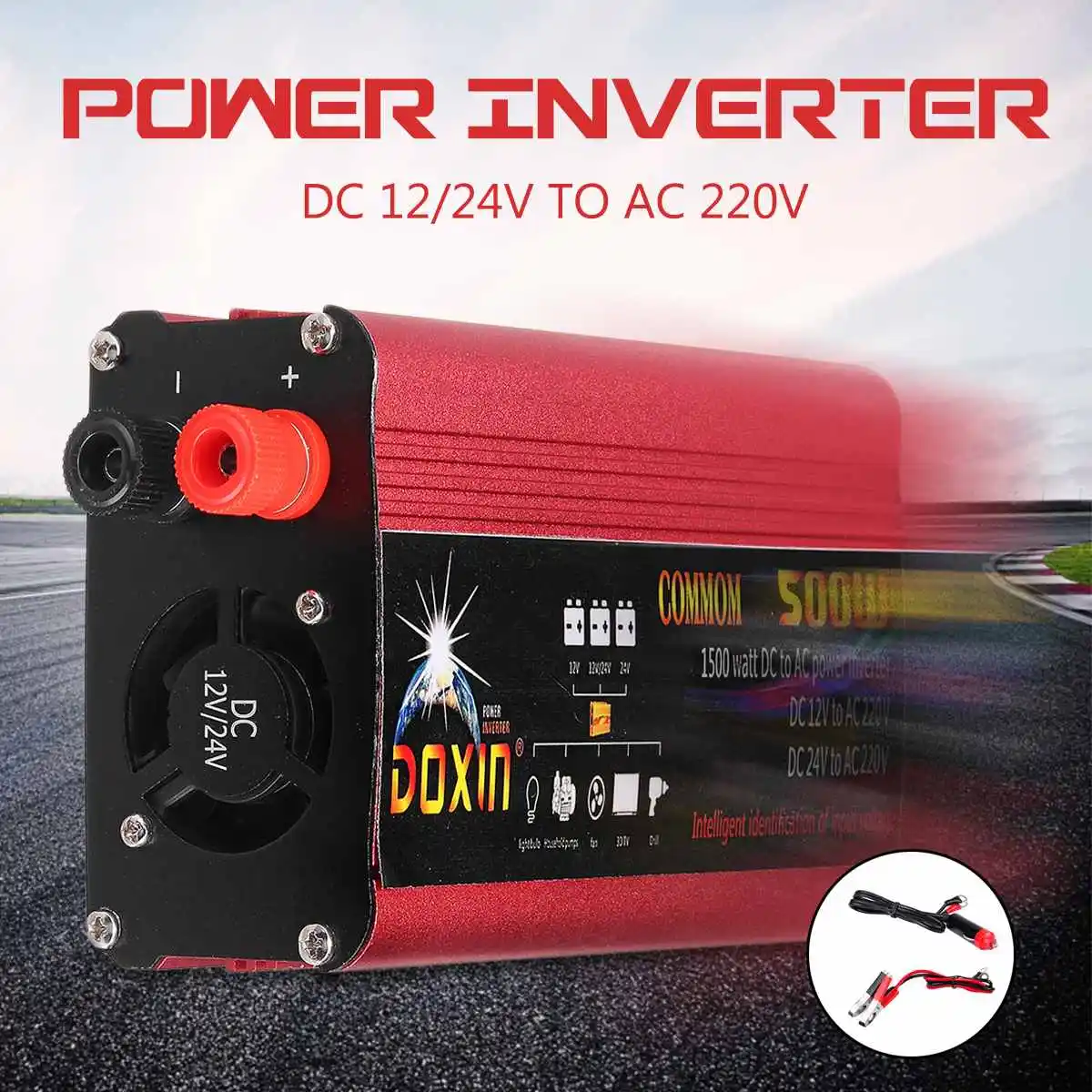 Car Inverter P eak Power 1000W Modified Sine Wave Inverter Converter Voltage Transformer DC 12V 24V To AC 220V USB Plug Port
Car Inverter P eak Power 1000W Modified Sine Wave Inverter Converter Voltage Transformer DC 12V 24V To AC 220V USB Plug Port